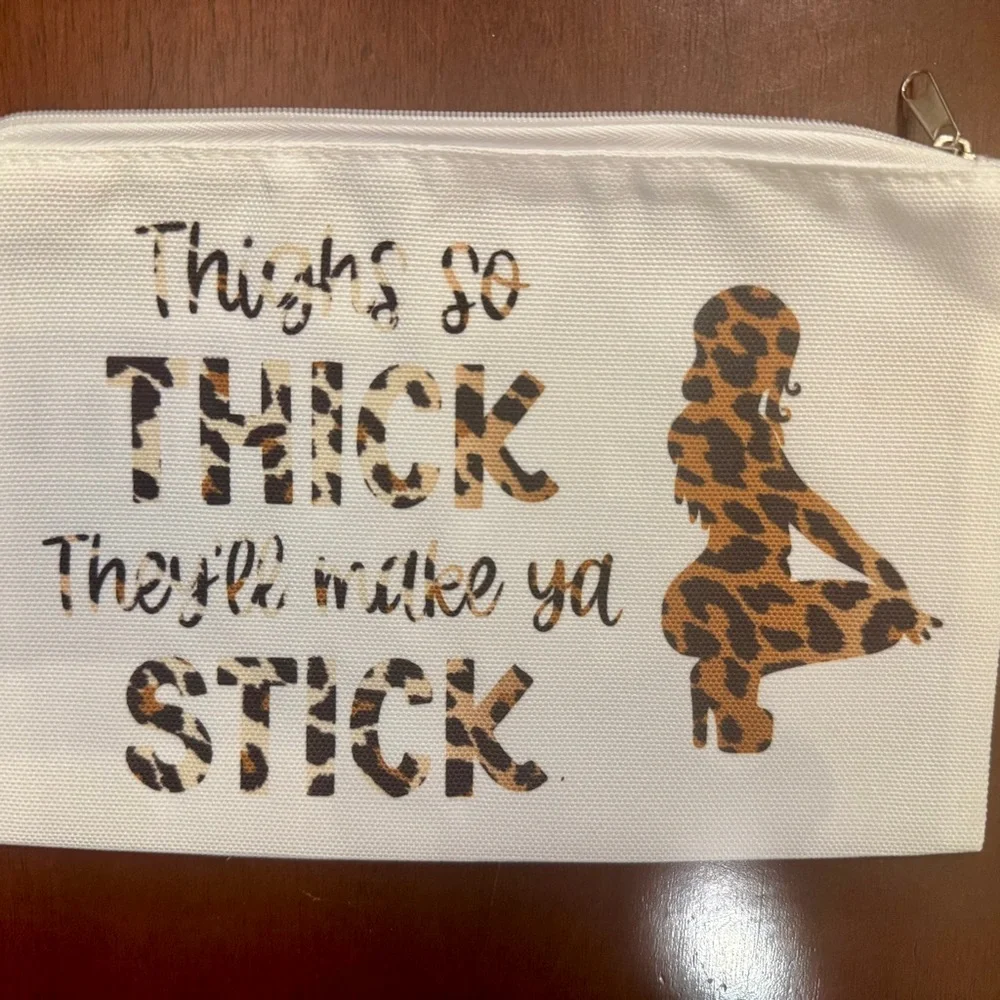 Curvy Girl Animal Print Cosmetic Bag